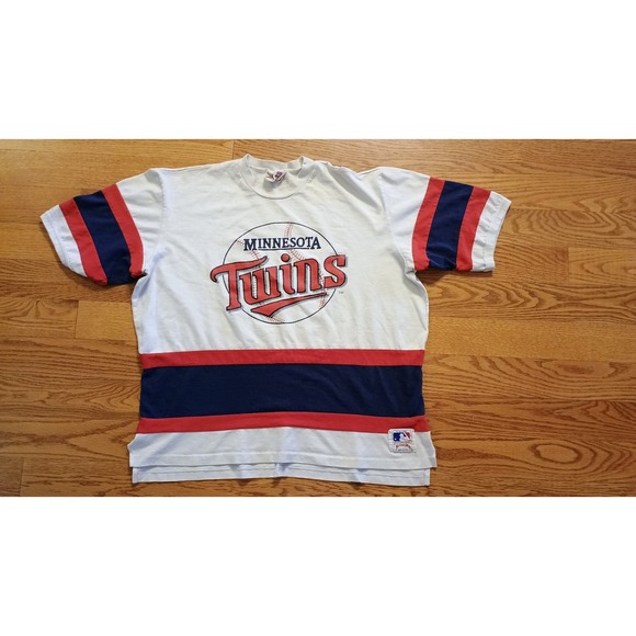 nutmeg mills Other - Vintage‎ Minnesota Twins Baseball T Shirt Mens XL White Red Blue Graphic Tee